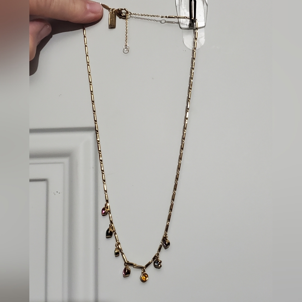 Coach Gold Necklace with Colorful Charms Like New - Picture 4 of 10